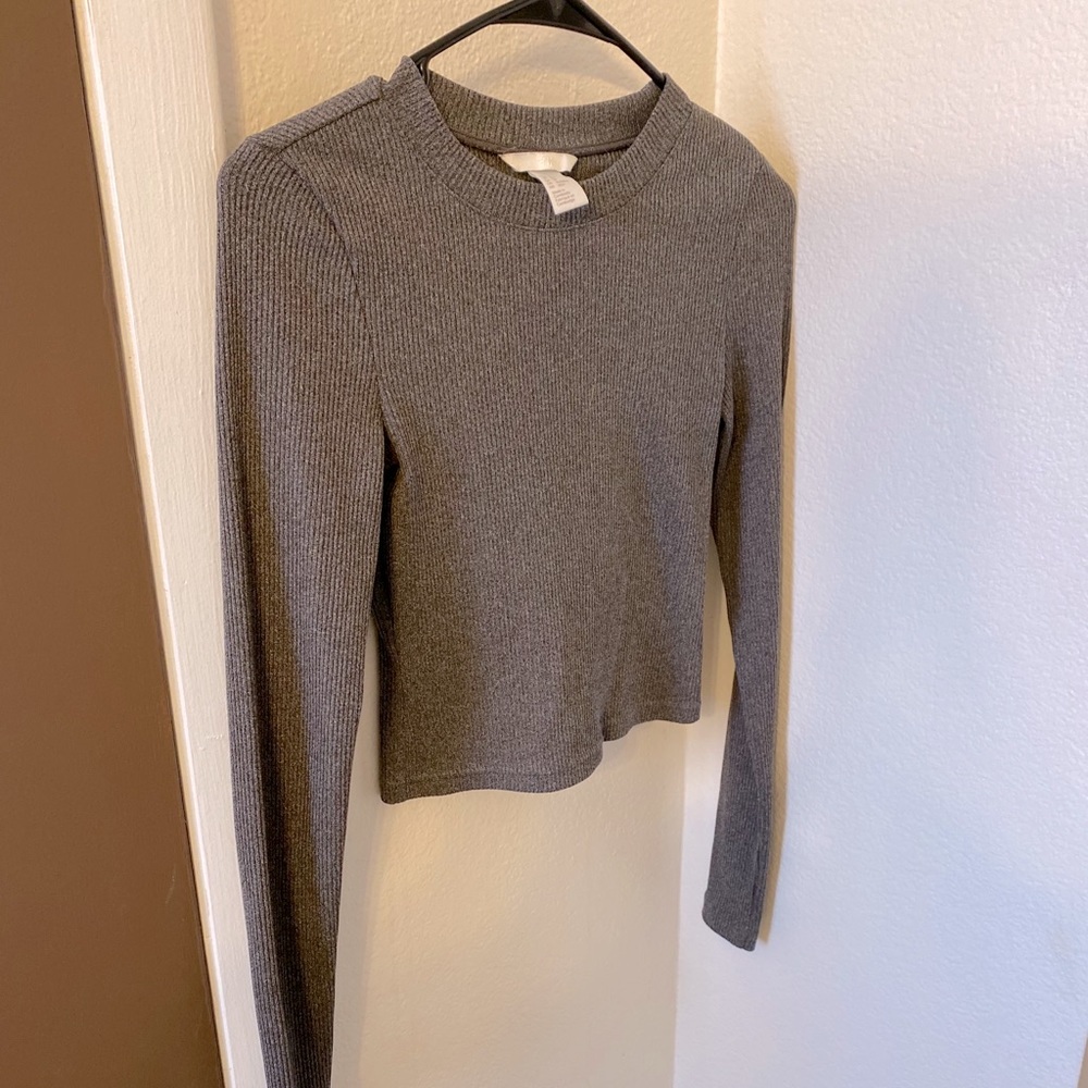 Long-Sleeve Crop Top